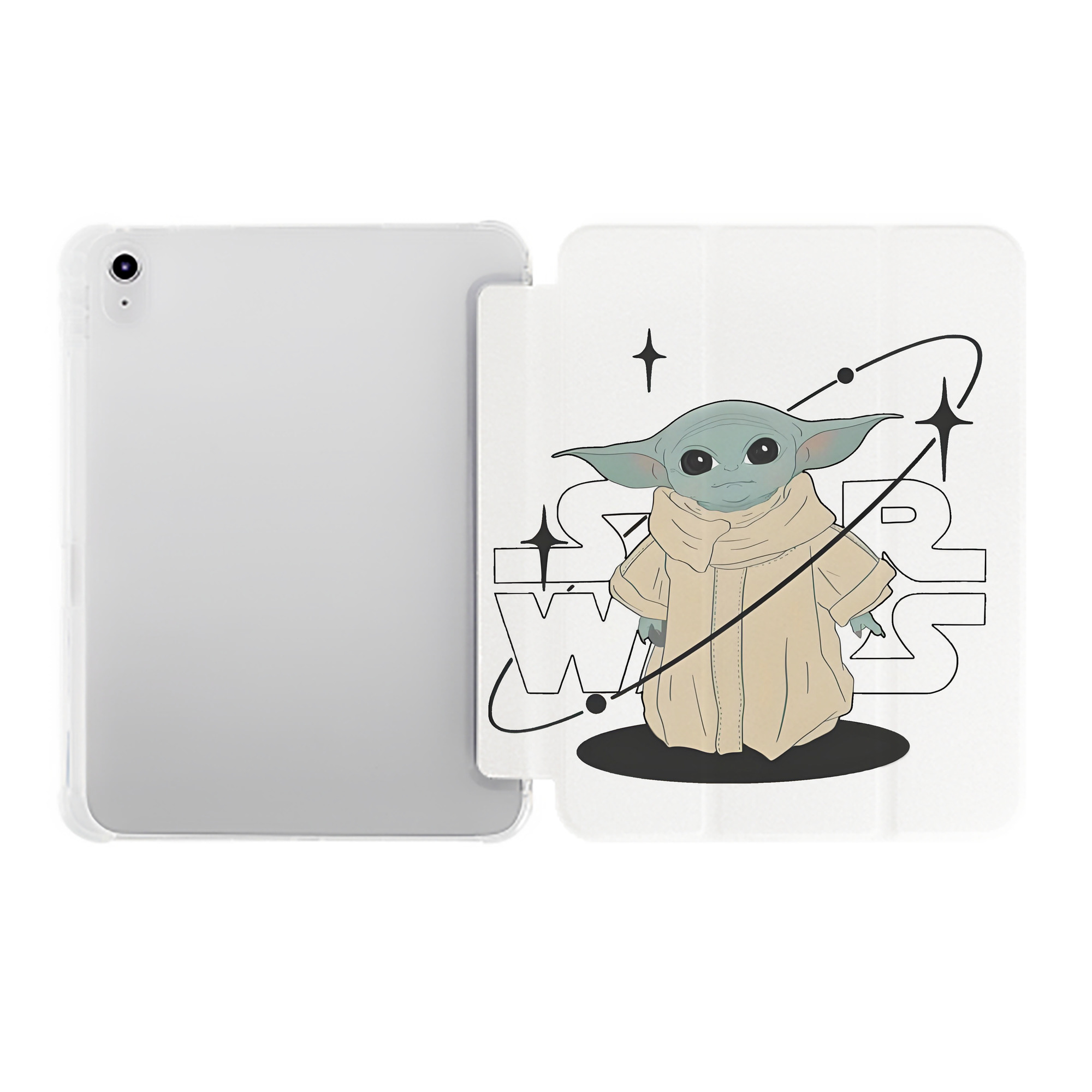 （画像用） スター・ウォーズ Star Wars IPad ケース ペン収納付き 三つ折りスタンド PUレザー×シリコン 対応機種9.5/10.5/10.9インチ